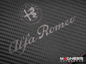 Document Holder - Alfa Romeo Logo - Carbon Fiber Finish